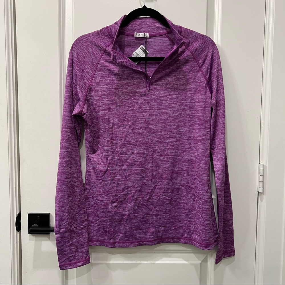 2/$24 💥🆕 ELESOL Women's Purple LS Athletic Workout Pullover | Medium | 2796